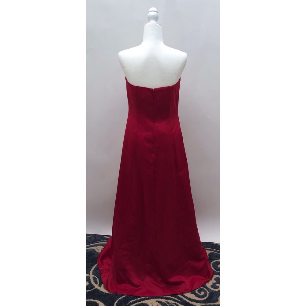 Claret (red) Formal Prom bridal Dress vintage - Picture 3 of 3
